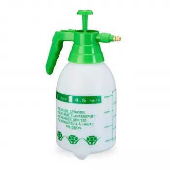Relaxdays spruzzatore a pressione, 2 L, bianco/verde (10030042)