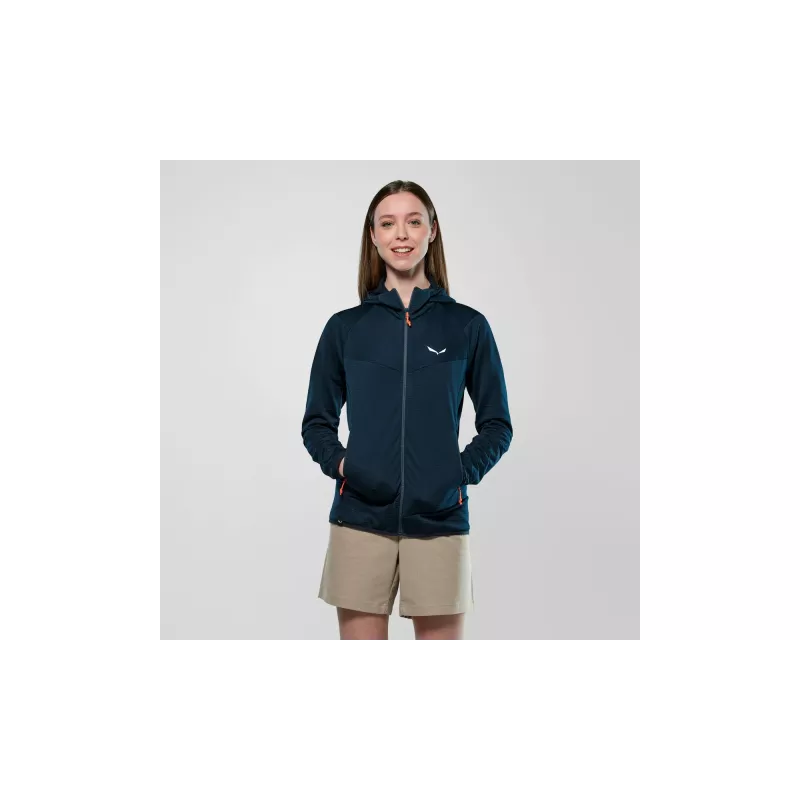 Salewa Puez Altavia PL HD giacca in pile con cappuccio donna - Navy Blazer XS