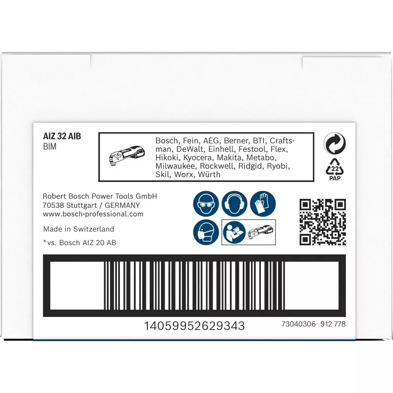Bosch Professional Starlock AIZ 32 AIB lama da taglio a immersione, 32 x 50 mm, bi-metallo 2608669077