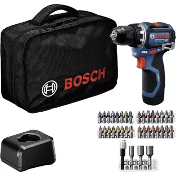 Bosch Professional 12 V 2 Ah avvitatore trapano combinato a batteria brushless con 2 batterie e caricabatterie 0615A500CF