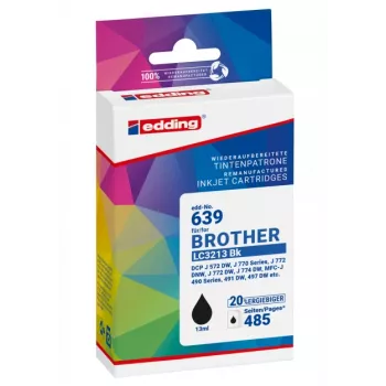 edding EDD-639 cartuccia inchiostro nera compatibile per Brother LC3213BK 18-639