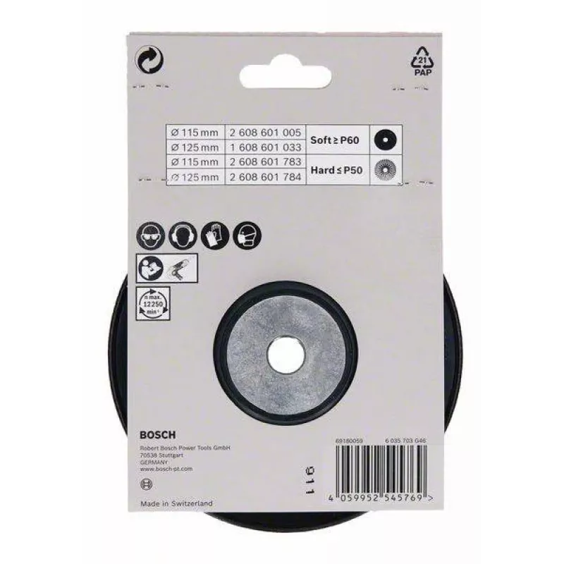 Bosch Accessories 2608601784 platorello supporto M14 duro 125 mm