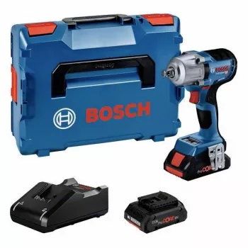 Bosch Professional GDS 18V-450 HC 06019K4003 avvitatore a impulsi a batteria 18V con 2 batterie 5,0Ah, caricabatterie e L-BOXX