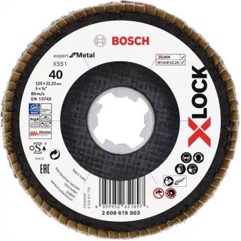 Bosch Expert for Inox disco da taglio X-LOCK, 125 x 1,0 mm, acciaio inox, 1 pezzo 2608619803