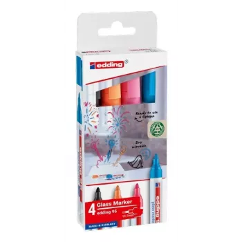 edding 95 Pennarello per vetro colori assortiti 1-5 mm 4 pezzi (4-95-4-2)