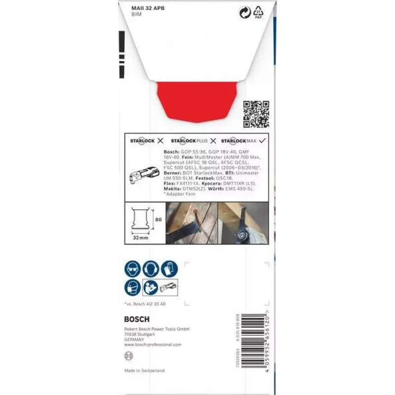 Bosch Multilama bi-metallo 32 mm StarlockPlus lama per taglio a tuffo 2608669133
