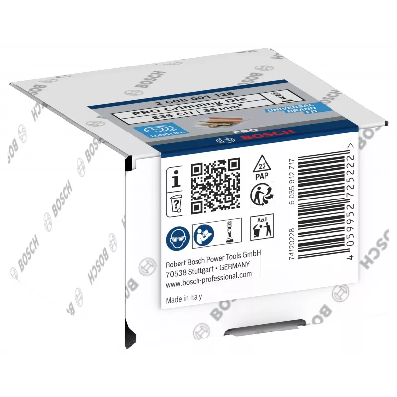Bosch 2608001126 Set matrici di crimpatura per capicorda e connettori 35 mm²