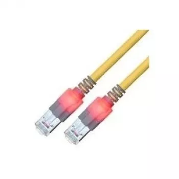 ZVK GMBH Easylan DualBoot cavo patch LED RJ45 S/FTP Cat.6 (Class E), con connettore saCon, LSOH, giallo, 25 m CS1OYCDCD0250