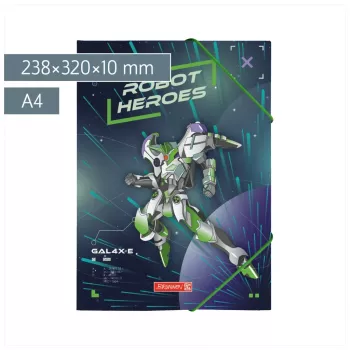 BRUNNEN cartella raccoglitore ROBOT HEROES DIN A4 blu scuro menta 1041604421