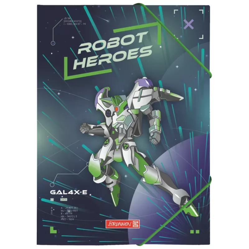 BRUNNEN cartella raccoglitore ROBOT HEROES DIN A4 blu scuro menta 1041604421