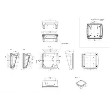 Bopla BoPad BOP 1212 P-9016-SET Custodia per display 122 x 118 x 57,60 mm ABS bianco (RAL 9016) 35112076.HMT1