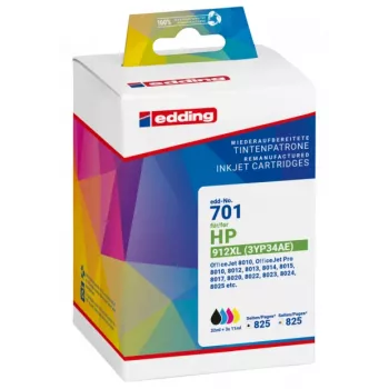 Edding 18-701 Cartucce inchiostro compatibili multipack per HP 912XL, nero/ciano/magenta/giallo