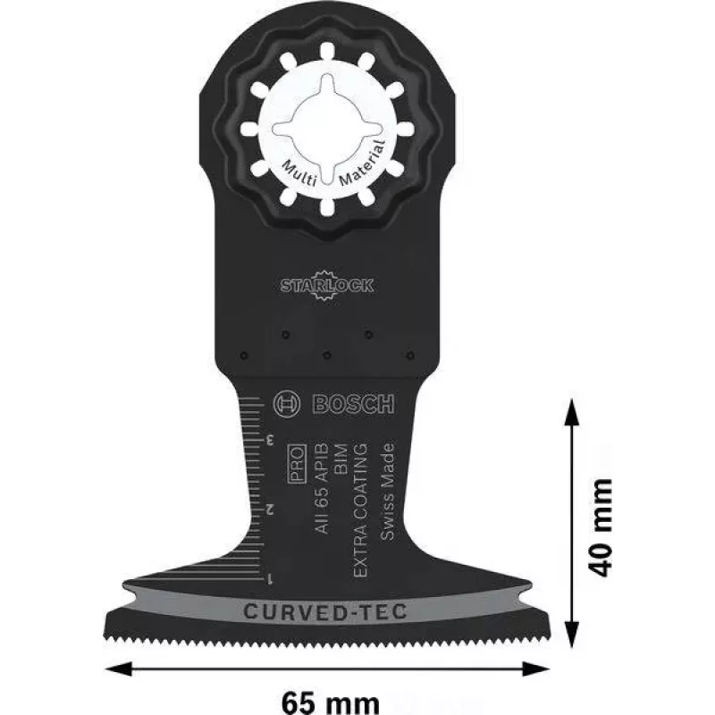 Bosch PRO AII 65 APIB Lama per sega a tuffo 65x40mm per legno e metallo, StarlockPlus/Max 2608669081