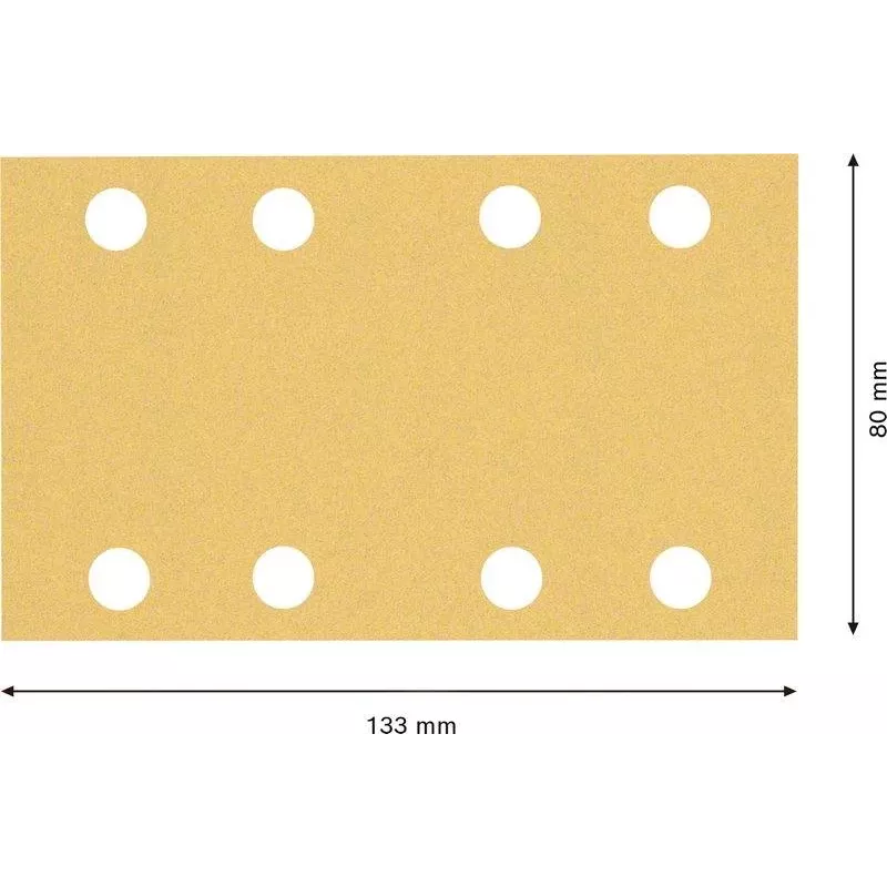 Bosch Accessories 2608901663 fogli abrasivi per levigatrice orbitale, grana 120, 133 x 80 mm, 50 pz.