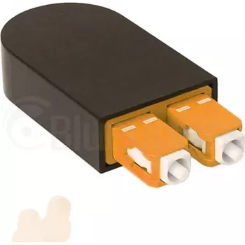 BLUELAN BlueOptics adattatore loopback in fibra ottica OM2 50/125µm multimodale SC/UPC duplex ferrule in ceramica -40°C a +85°C (BOLBSCOM2)