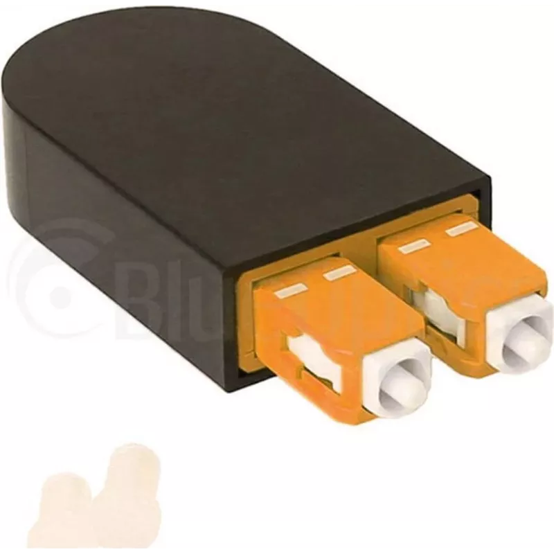 BLUELAN BlueOptics adattatore loopback in fibra ottica OM2 50/125µm multimodale SC/UPC duplex ferrule in ceramica -40°C a +85°C (BOLBSCOM2)