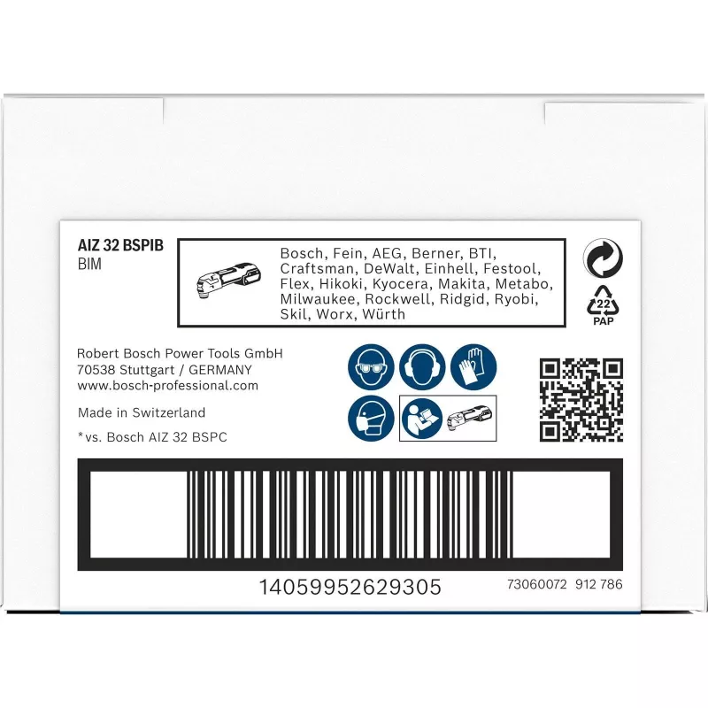 BOSCH PRO AIZ 32 BSPIB lama a immersione StarlockPlus, 32 x 50 mm, bi-metallo 2608669073