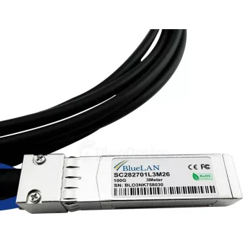 BlueLAN cavo DAC breakout in rame passivo compatibile 980-9I48H-00C003 QSFP28 a 4x SFP28, 3m, 100G a 4x25G 980-9I48H-00C003-BL