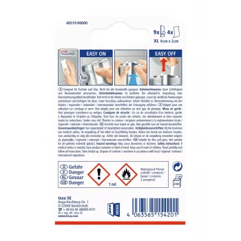 Tesa Powerstrips Waterproof XL strisce adesive per fino a 9 kg, bianco, 9 strisce 40519-00000-00
