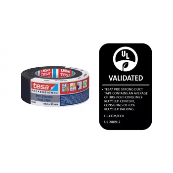 Tesa Pro Strong nastro in tessuto nero 50 m x 50 mm 66462-00002-00