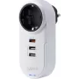 Sygonix SY-4512994 adattatore intermedio Schuko con 2 porte di ricarica USB, bianco