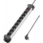 Sygonix SY-4538258 ciabatta 8 prese con interruttore, nero/argento