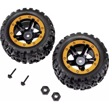 Reely RE-6904695 set ruote off-road 1:10 (2 pz., 87 mm, esagono 12 mm, nero)