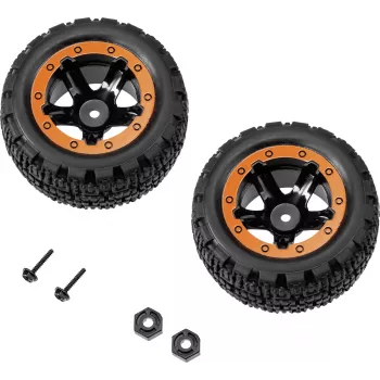 Reely RE-7042668 set ruote on-road 1:10 (2 pz., 65 mm, esagono 12 mm, nero)