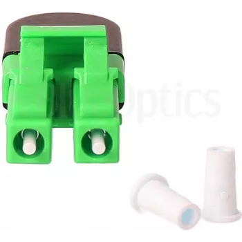 BLUELAN BlueOptics adattatore loopback in fibra ottica OM5 50/125µm multimodale LC/UPC duplex, verde lime, ferula in ceramica, da -40°C a +85°C (BOLBLCOM5)
