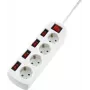Sygonix SY-4535068 adattatore per presa Schuko con interruttore, bianco, 16 A, 3680 W, protezione bambini