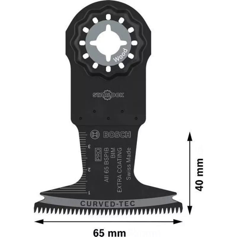 Bosch Expert for MultiMaterial lama per sega a tuffo PRO AII 65 BSPIB, StarlockPlus, 65 x 40 mm, bimetallo 2608669085