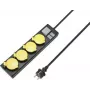 SYGONIX RF-4737806 Ciabatta con interruttore, 6 prese Schuko, cavo 1,5 m, nero/giallo