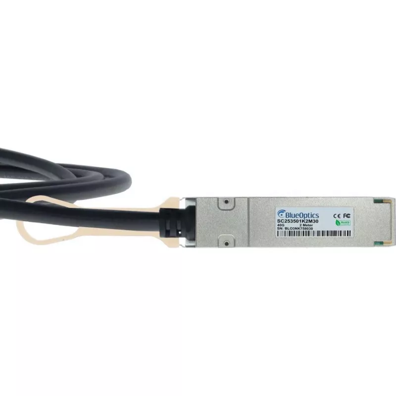BlueLAN Cavo breakout Direct Attach passivo 40G QSFP a 4x 10G SFP+ da 2 m, compatibile Centec (CAB-Q-S-2M-CT-BL)