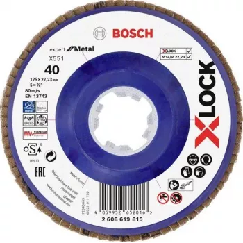 Bosch Accessories 2608619815 Expert for Metal X-LOCK disco da taglio 125 mm x 1,0 mm x 22,23 mm