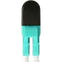BLUELAN BlueOptics Adattatore loopback in fibra ottica multimodale OM3 LC/UPC duplex, aqua, ferula in ceramica, da -40°C a +85°C BOLBLCOM3