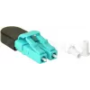 BLUELAN BlueOptics Adattatore loopback in fibra ottica multimodale OM3 LC/UPC duplex, aqua, ferula in ceramica, da -40°C a +85°C BOLBLCOM3