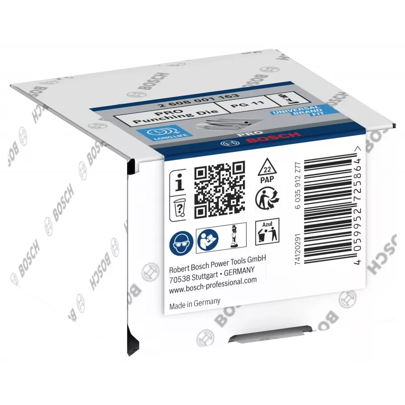 Bosch 2608001163 matrice di crimpatura per capicorda tubolari e connettori 70 mm²