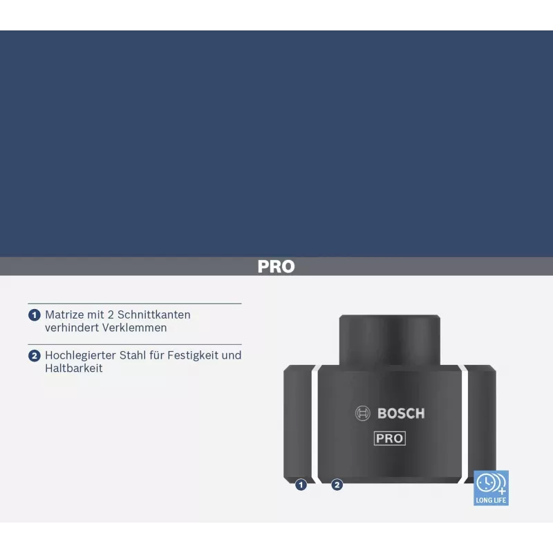 Bosch 2608001163 matrice di crimpatura per capicorda tubolari e connettori 70 mm²