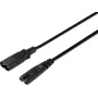 Sygonix SY-5043436 Prolunga di alimentazione nera 2 m (SY-5043436)