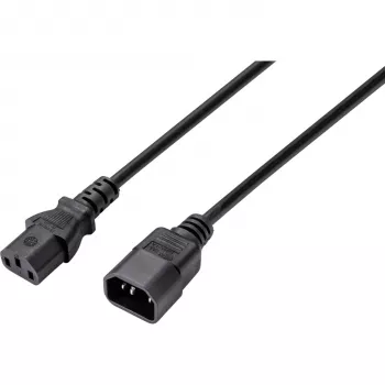 Sygonix SY-5044234 Prolunga per apparecchi a freddo, C14 a C13, 3,5 m, nero