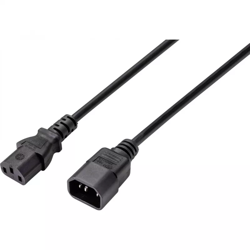 Sygonix SY-5044234 Prolunga per apparecchi a freddo, C14 a C13, 3,5 m, nero