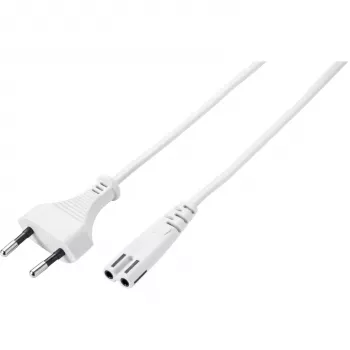 Sygonix SY-5044236 Cavo di alimentazione bianco 3 m Schuko a IEC C13