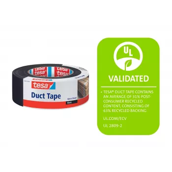 tesa 56498-00000-15 Nastro in tessuto nero 50 m x 50 mm