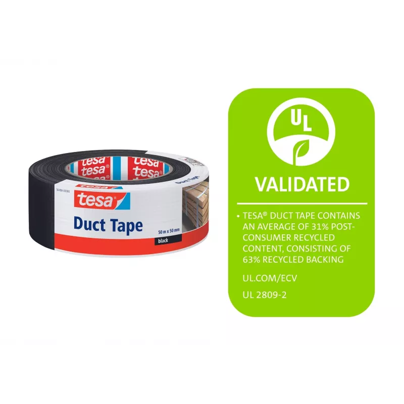 tesa 56498-00000-15 Nastro in tessuto nero 50 m x 50 mm