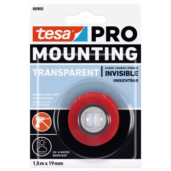 tesa Montage PRO Trasparente 66965-00000-00 Nastro di montaggio 1,5 m x 19 mm
