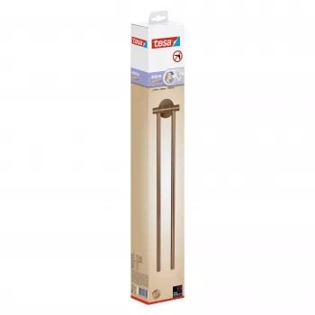 tesa MOON BRONZE portasciugamani girevole a 2 barre, autoadesivo, metallo, finitura bronzo, portata 6 kg 40602-00000-00