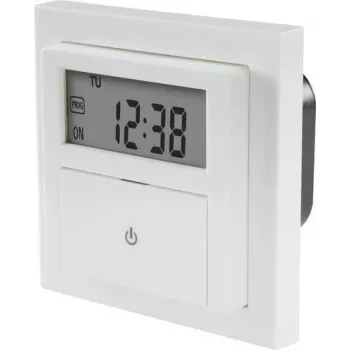 Sygonix SY-4504968 timer digitale da incasso con programmazione settimanale, 1800 W, countdown, cornice da parete inclusa