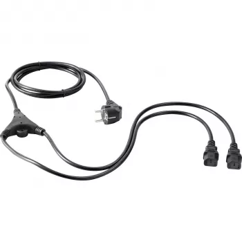 SYGONIX SY-5178378 cavo di distribuzione a Y IEC C14 su 2x IEC C13, 2m, nero