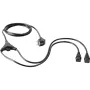 SYGONIX SY-5178378 cavo di distribuzione a Y IEC C14 su 2x IEC C13, 2m, nero
