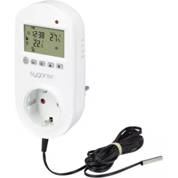 Sygonix termostato universale con programmazione settimanale, da 1 a 70 °C, 3680 W, Schuko (SY-5372566)